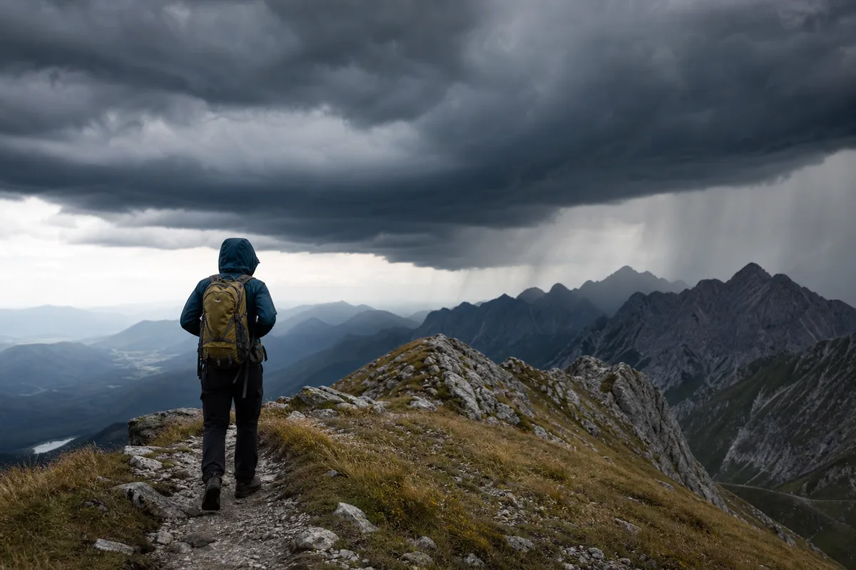Gewitter auf Höhenrücken: Warnzeichen, Verhalten und rechtzeitige Umkehr