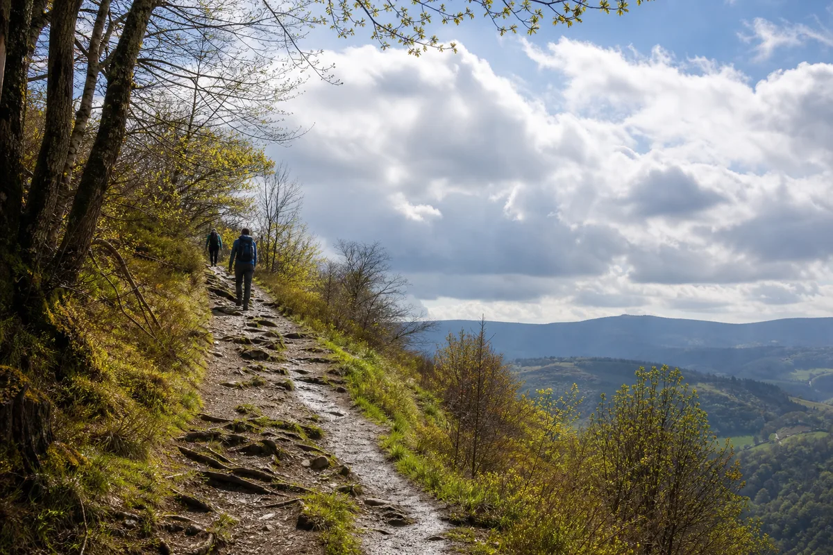 Hunsrückrand im Frühjahr: Wegzustand, Wetter und lange Aufstiege