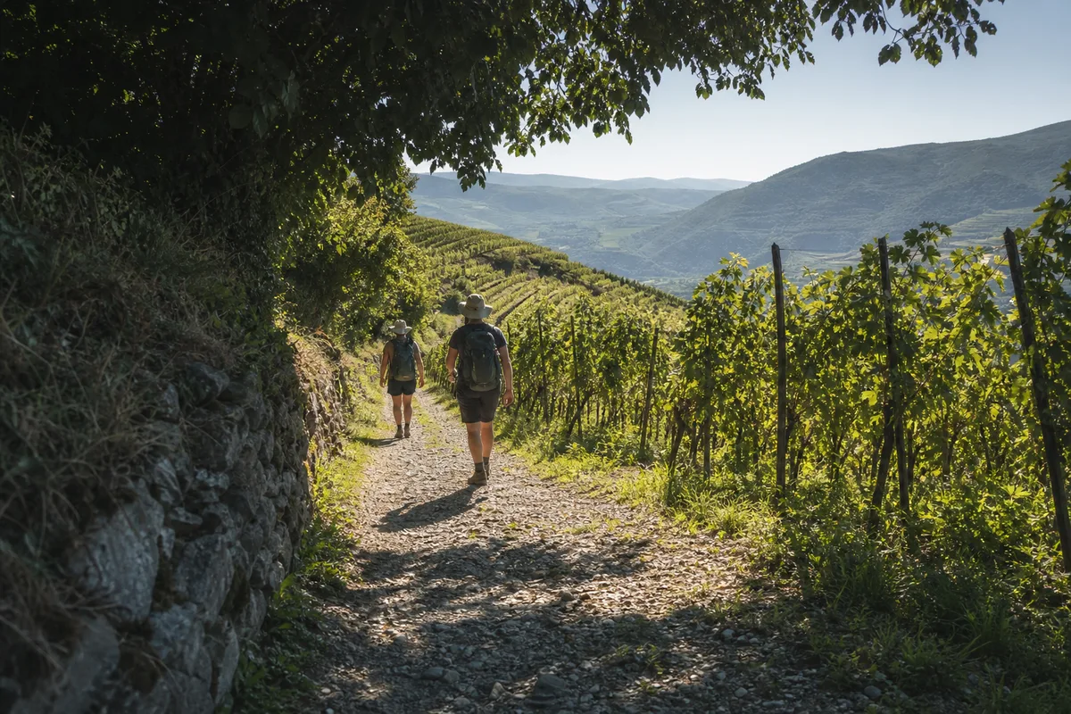 Weinbergswege im Sommer: Schatten, Untergrund und die richtige Startzeit